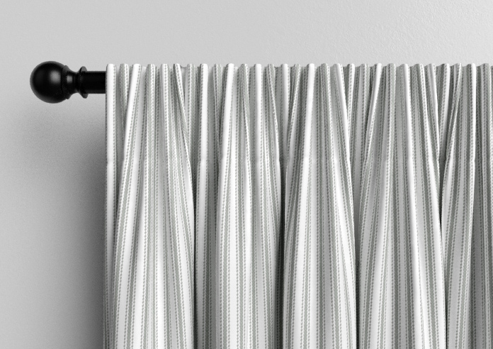 Lace Stripes, Grey - Made to Measure Curtains - Image 9